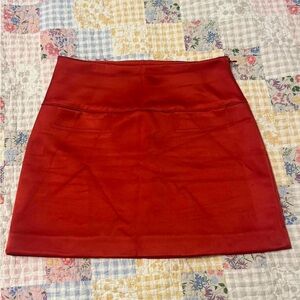 Red Sisley mini skirt